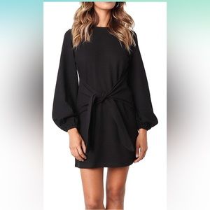 Black long sleeve pencil dress